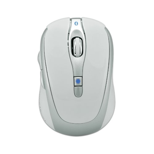 Gear Head Blue Tooth Laser Mouse for Mac Book, White with Silver Accents (BT9400WHT)