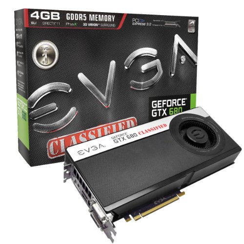 EVGA GeForce GTX 680 Classified 4 GB DDR5 Graphics Card (04G-P4-3688-KR)